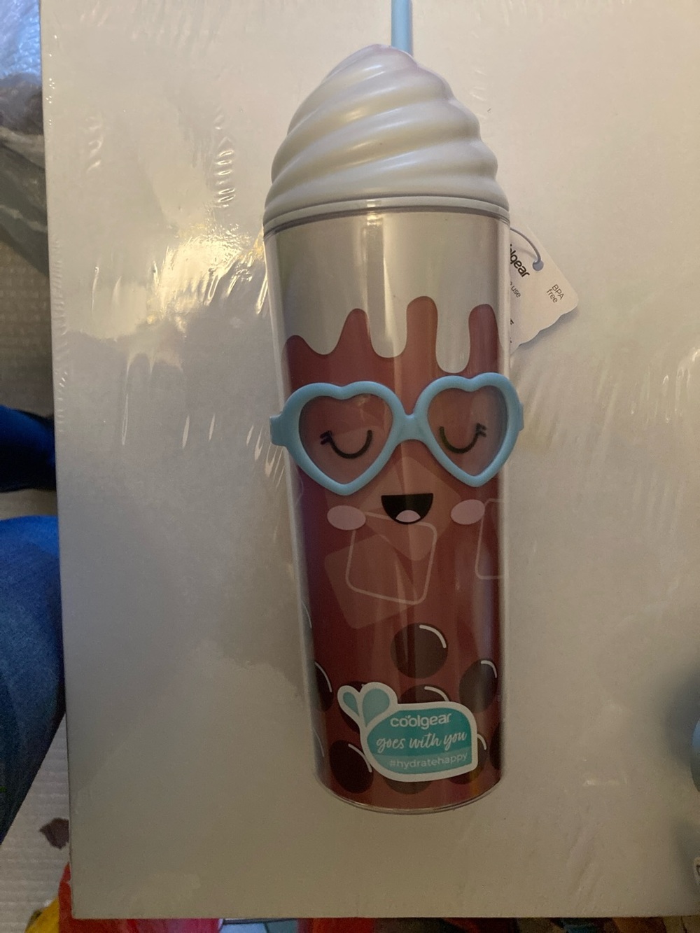 Cologear Blue-Accented Brown Novelty Ice Cream Tumbler